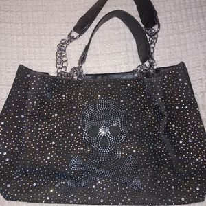 Skull bling purse